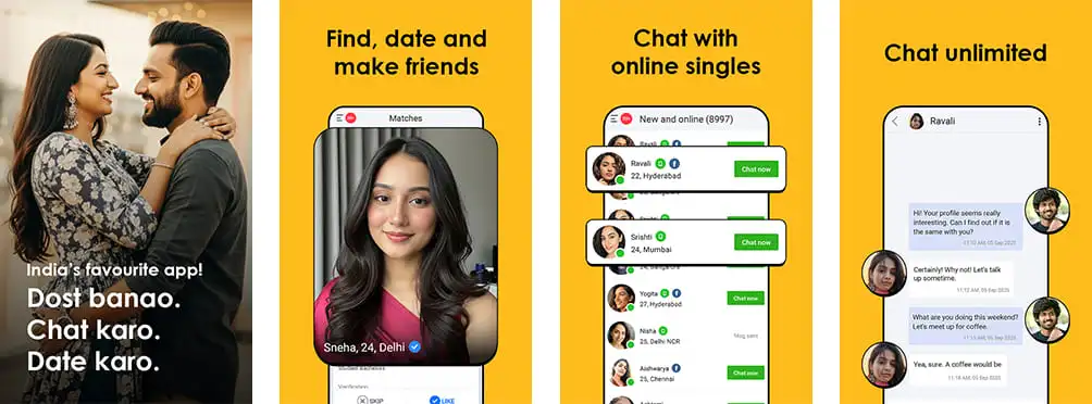 Dating App Screens